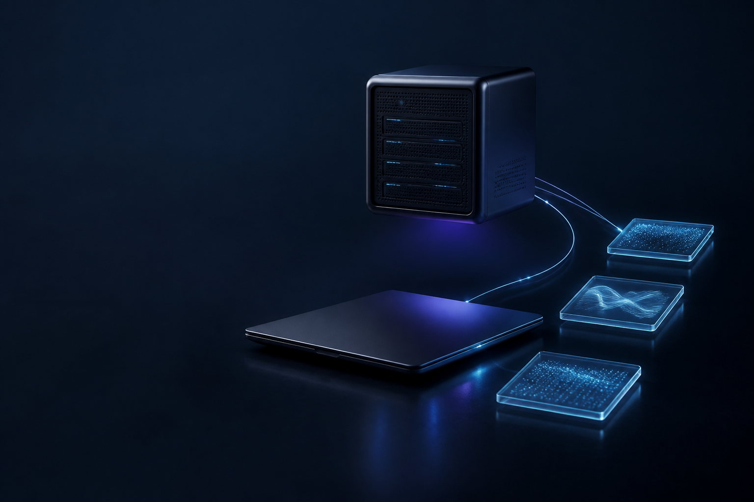 Abstract 3D visual for IT services