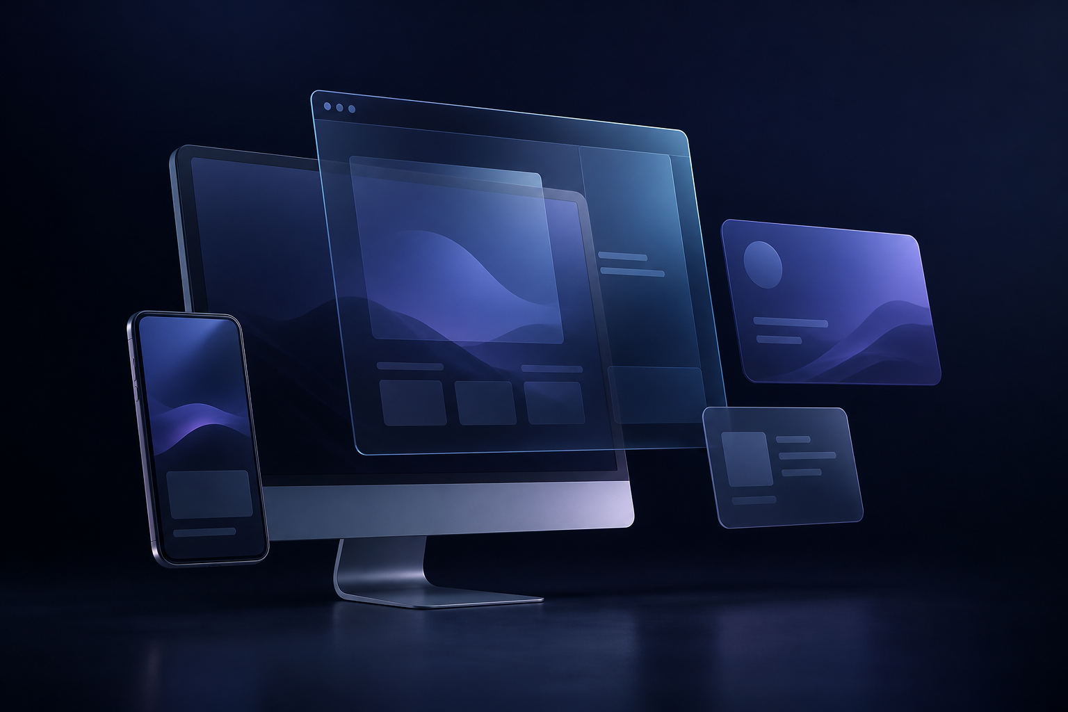 Abstract 3D visual for Web design