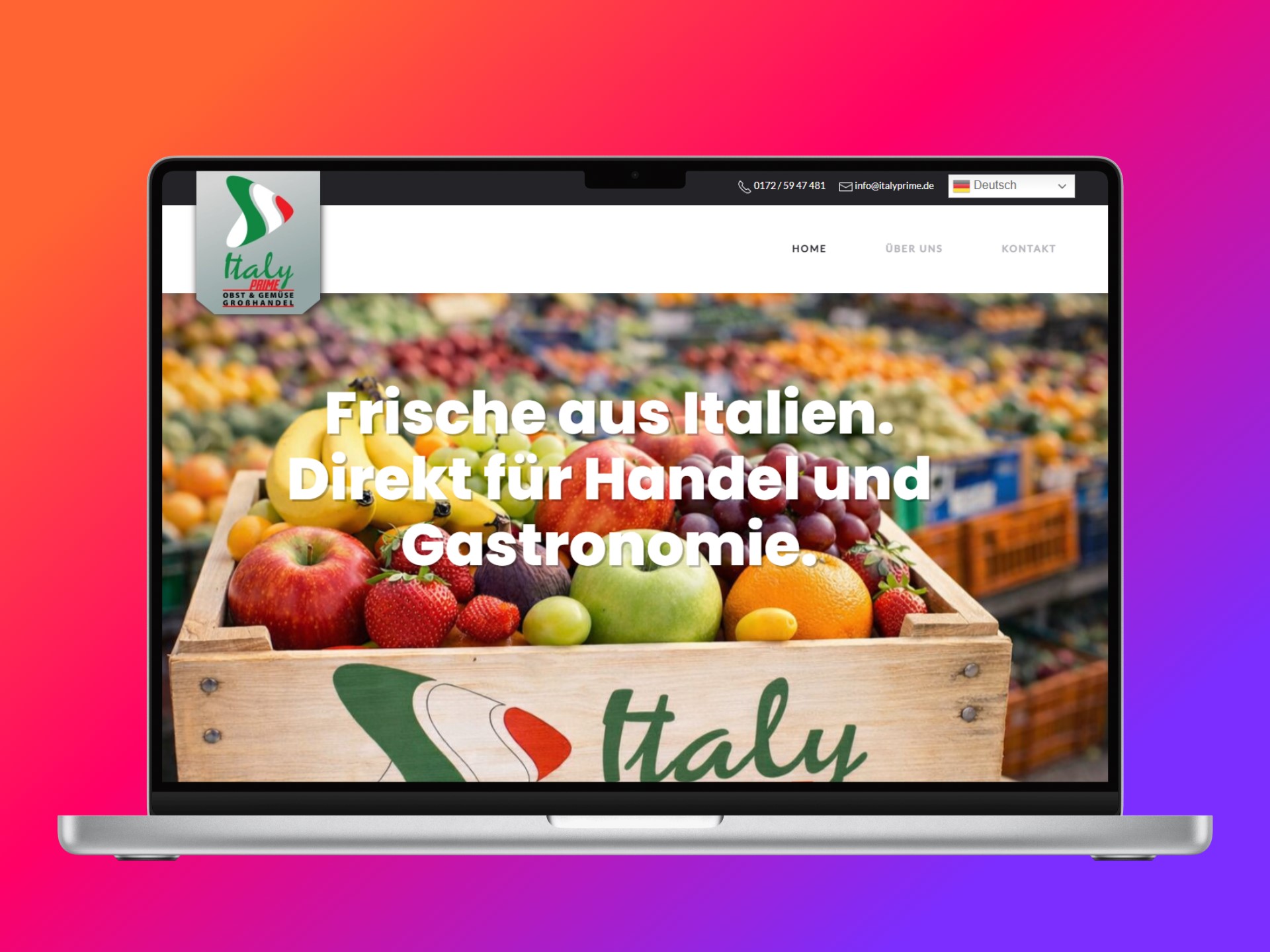 Webseite für Italy Prime in Röllfeld