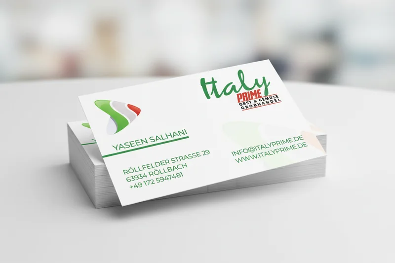 Italy Prime: Corporate design · cards