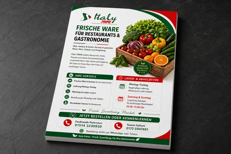 Italy Prime: A5 flyer