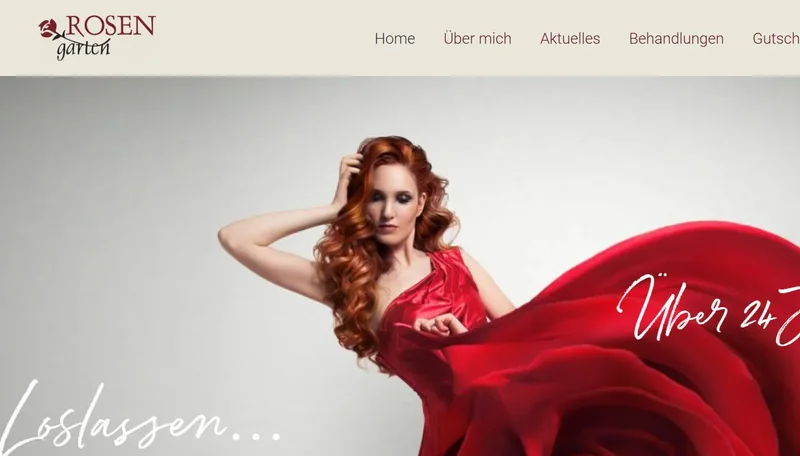 Website for Kosmetikatelier Rosengarten