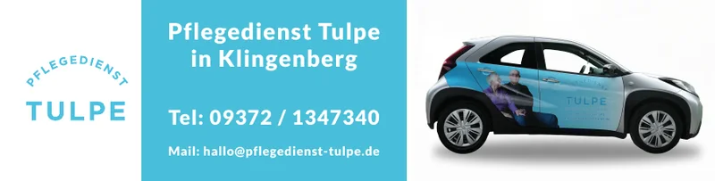 Vehicle banner for Pflegedienst Tulpe