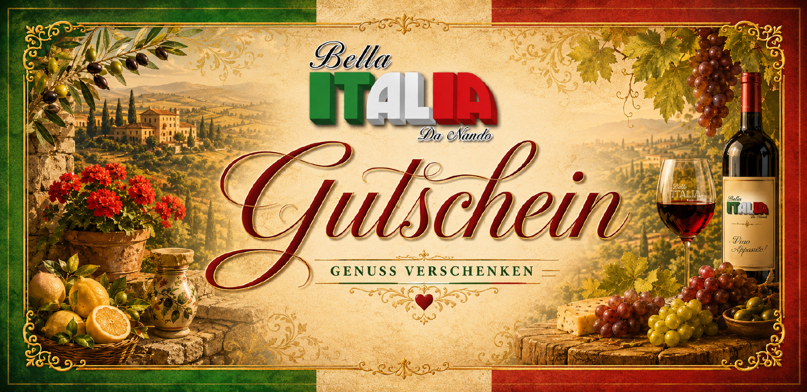 Gift voucher for Bella Italia