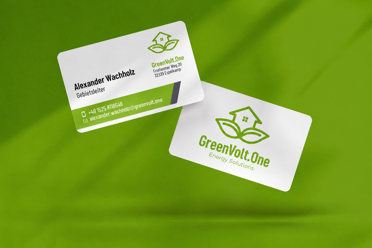 GreenVolt.One: Corporate design · cards