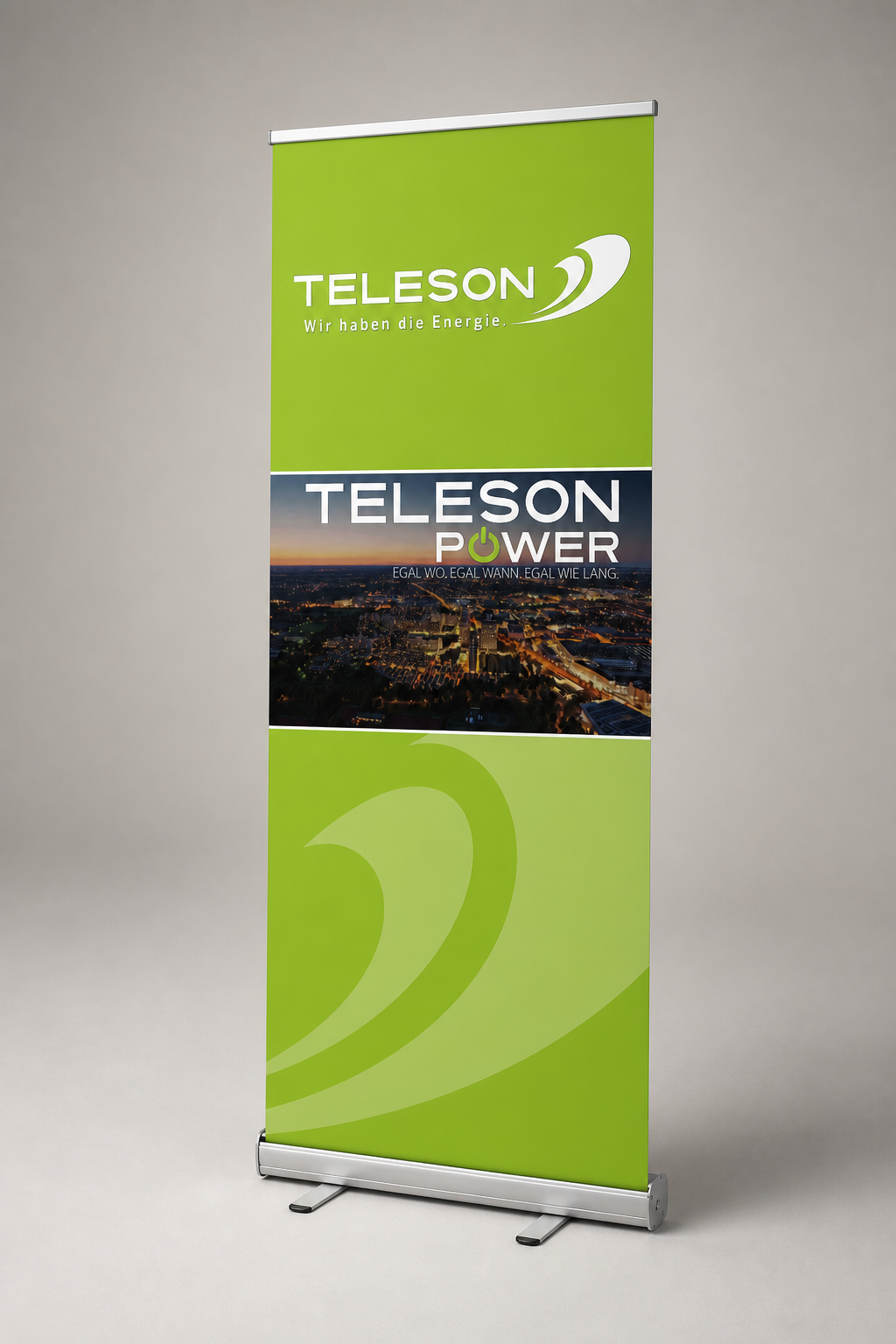 Roll-up display for Teleson