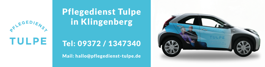 Vehicle banner for Pflegedienst Tulpe