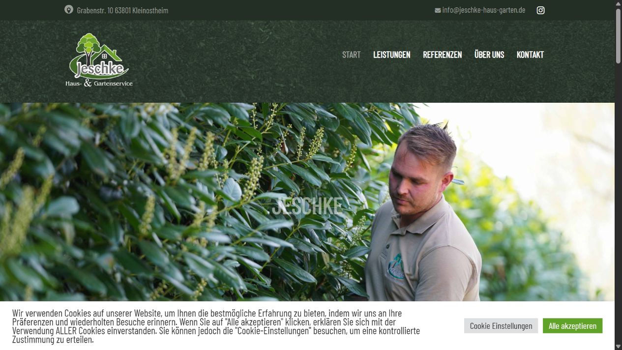 Website for Jeschke House and Garden Service
