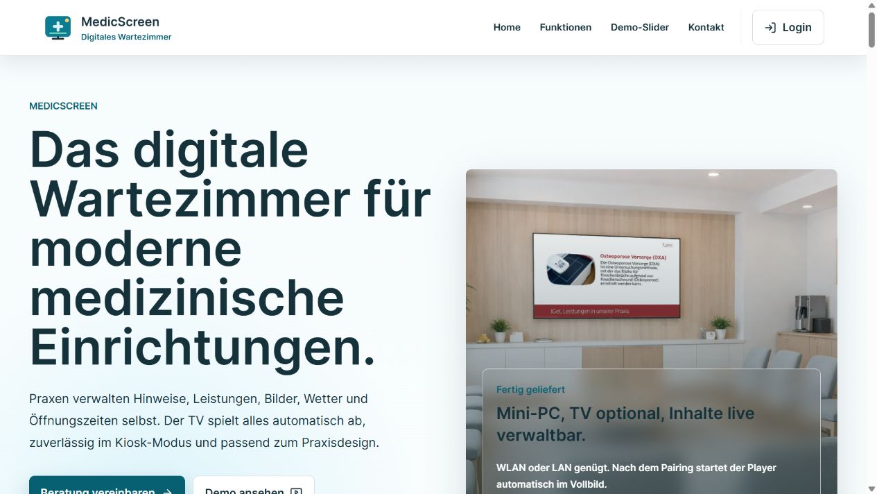 Website for Medicscreen