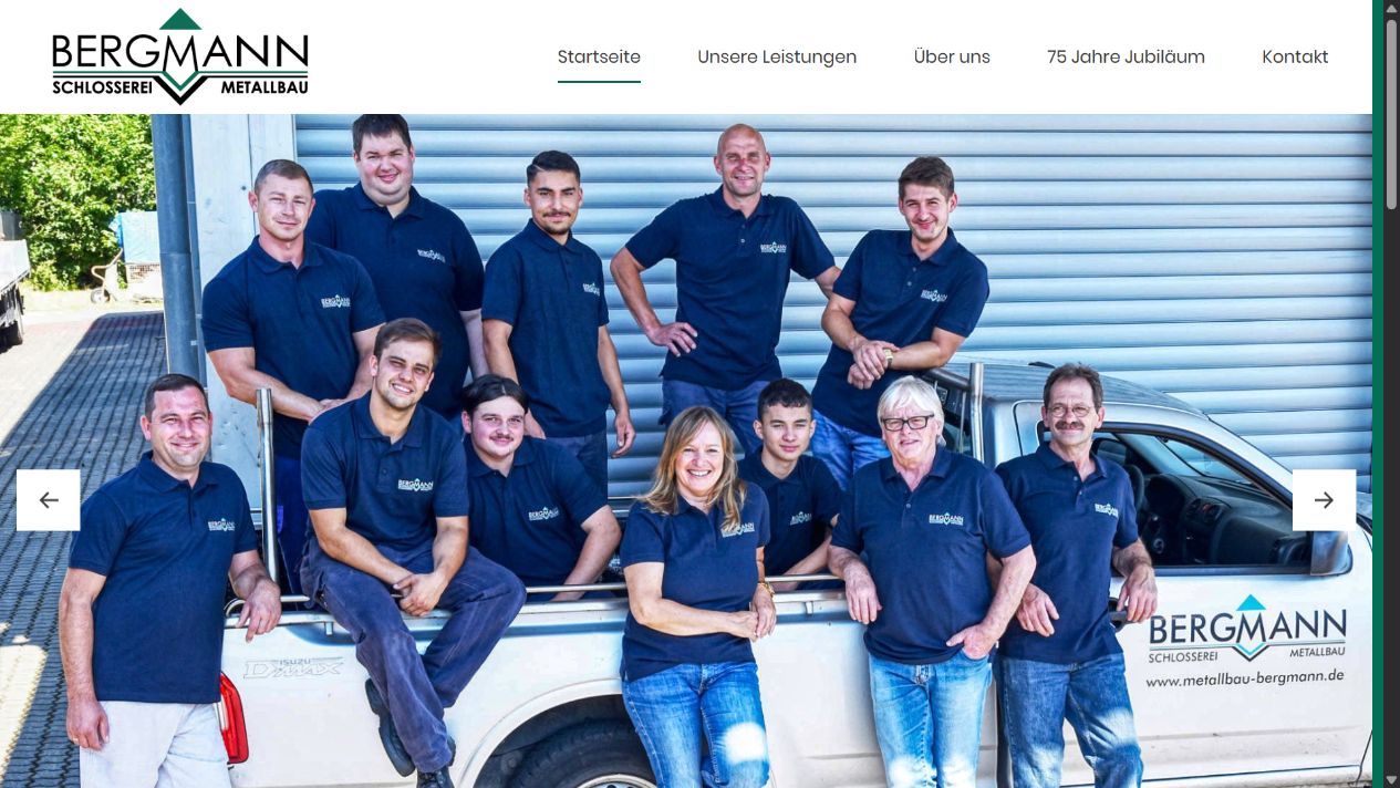 Website for Metallbau Bergmann