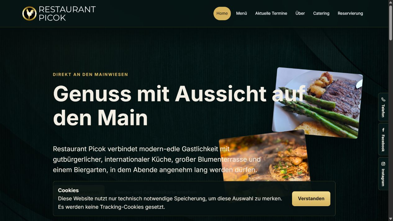 Website for Restaurant Picok